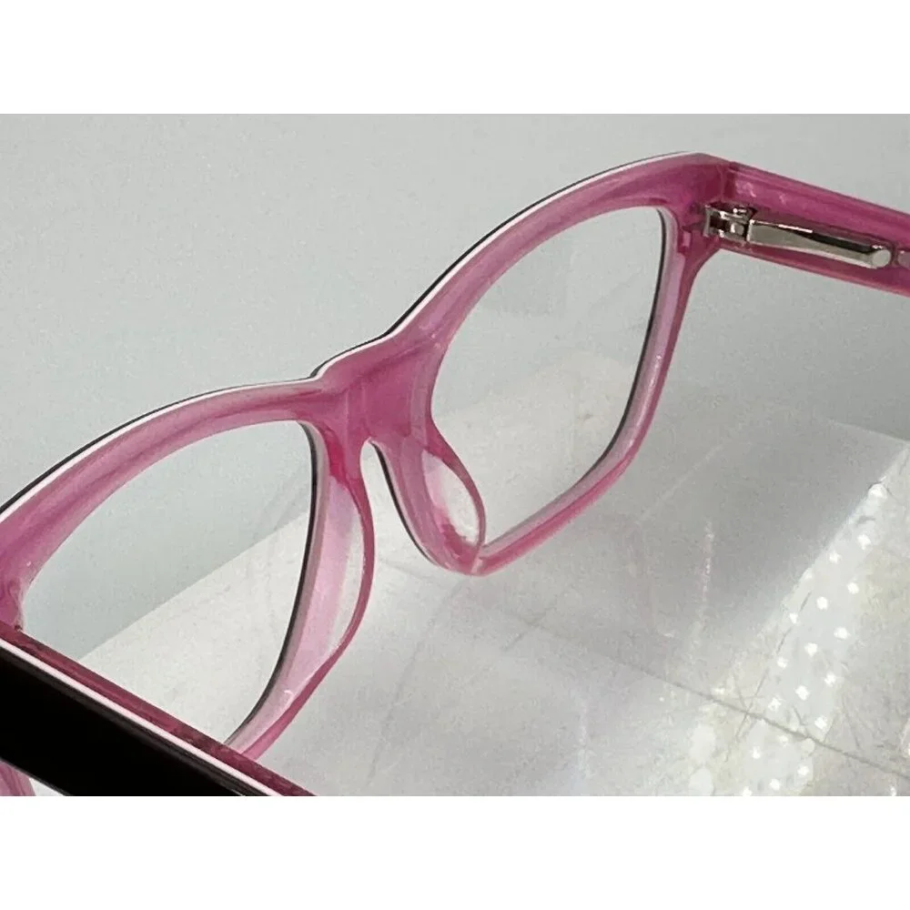 Zenni Kids’ Rectangle Glasses 669321 Mikayla Pink Black (LE-2)